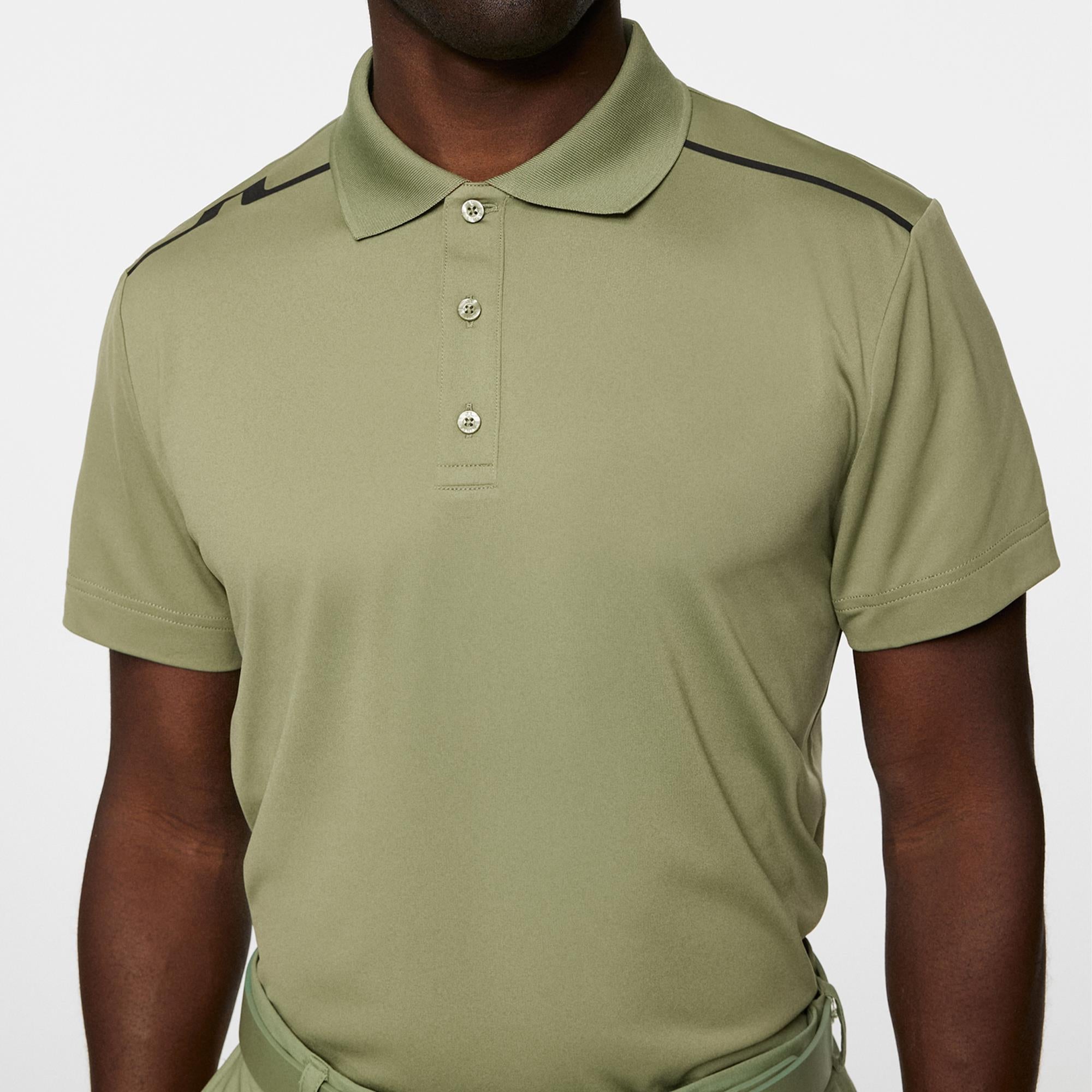 J Lindeberg Lionel Mens Golf Polo Shirt Oil Green